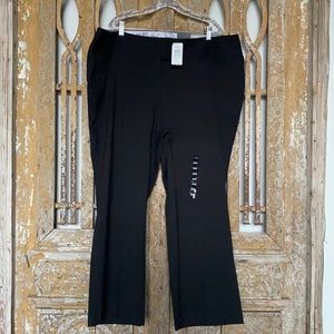 TORRID RELAXED TROUSER PANT  BLACK STRETCH 24 S